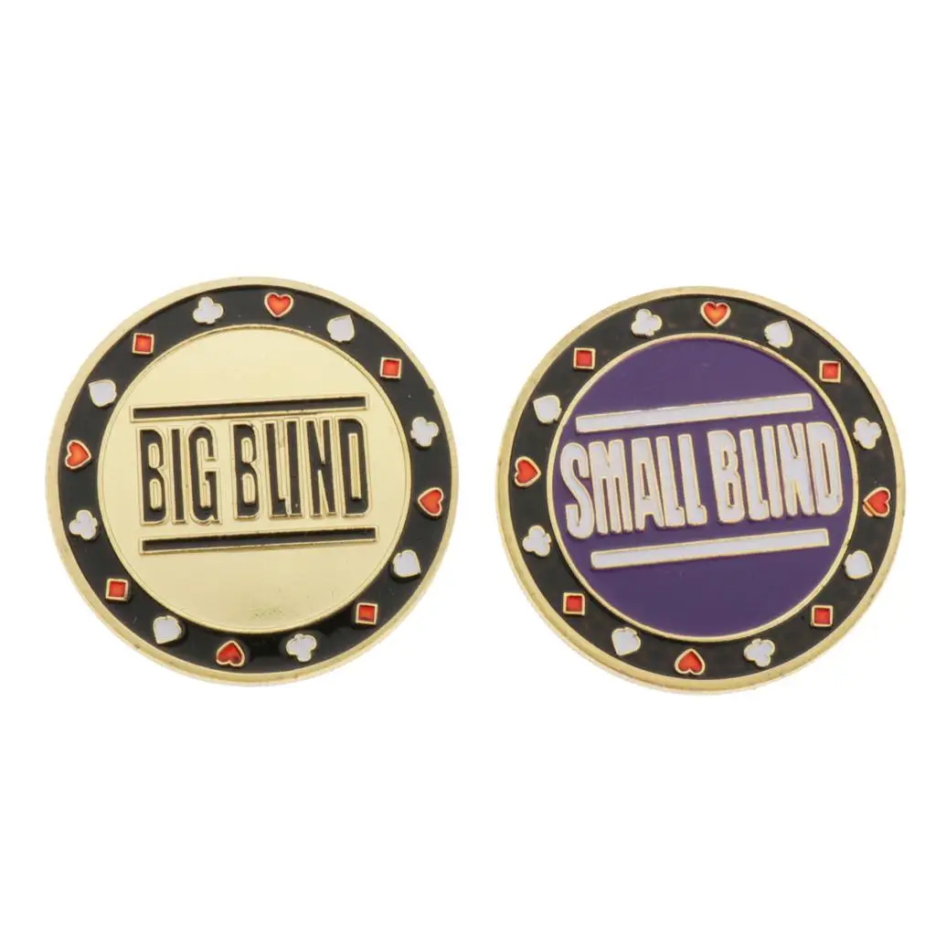 Metall Poker Dealer Button Chips Blind Big/Small Casino Blackjack Spielteile