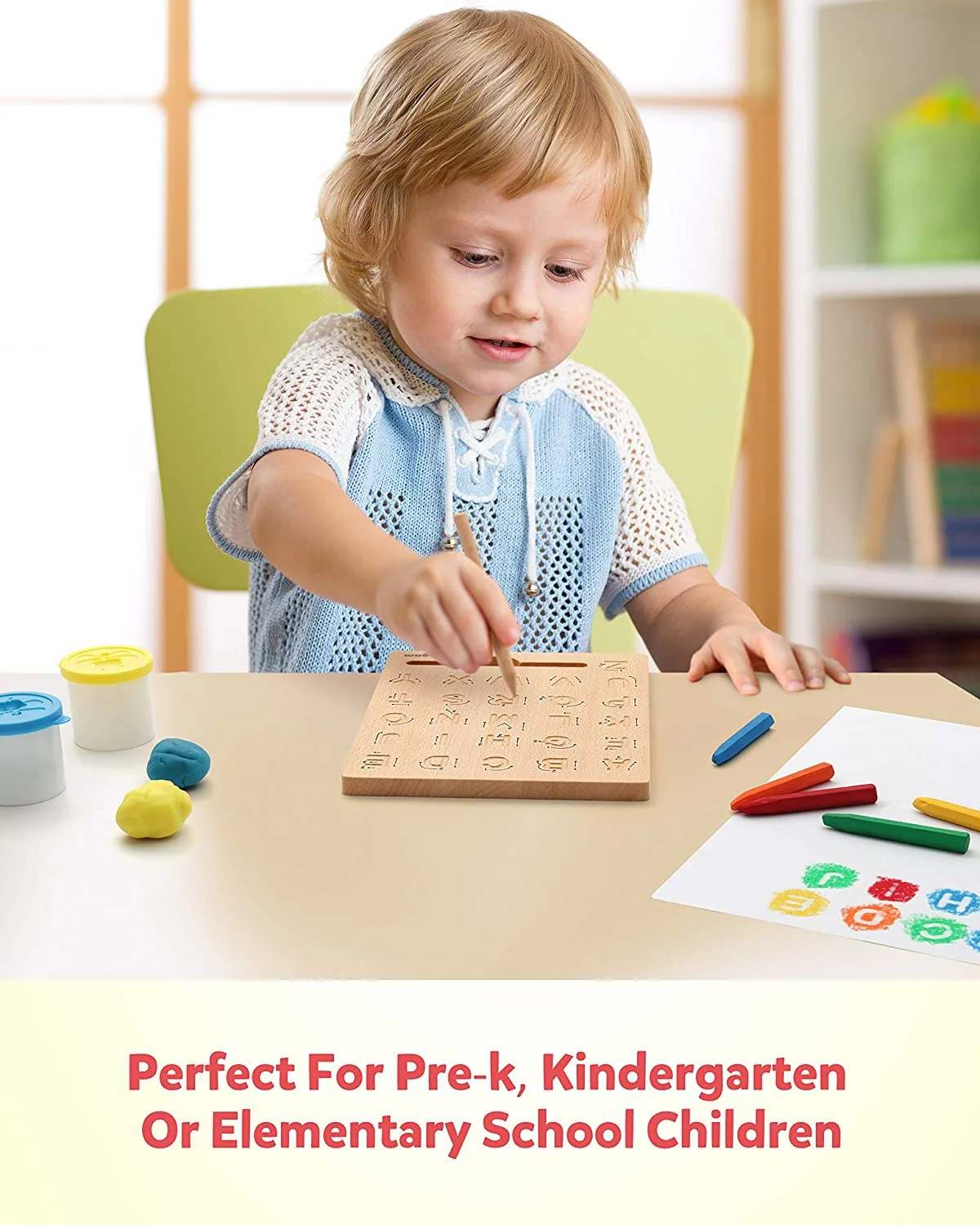 Alfabet flashcards voor kinderen Educatieve voorschoolse leren ABC-kaart met een element