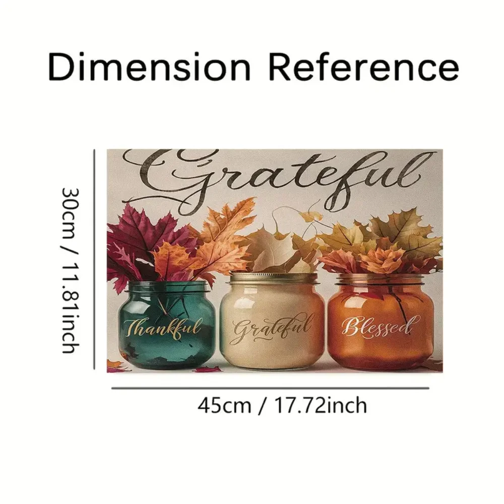 مفارش أطباق جرة الخريف من VIKAMA - مقاومة للماء وقابلة للغسل ومقاومة للحرارة، مثالية لتزيين المطبخ والطاولات المنزلية