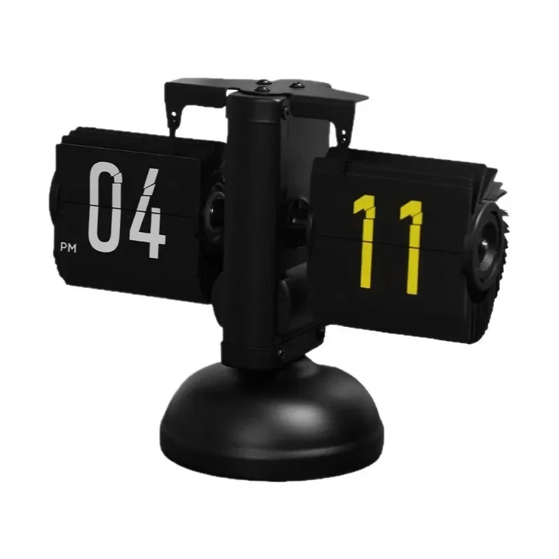 Automatic page turning clock, living room TV cabinet home decoration ornament, simple small balance mechanical clock