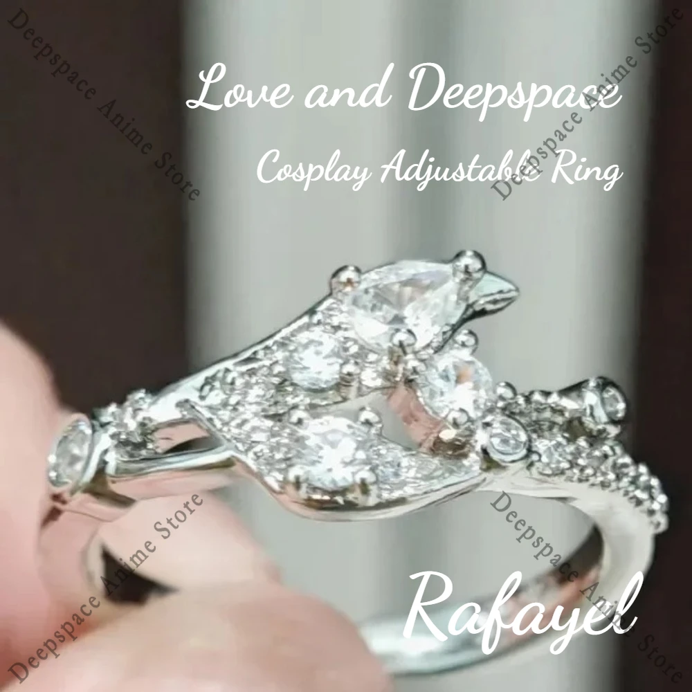 Hot Game Love and Deepspace Zayne Rafayel Xavier Sylus Caleb Anime Cosplay Adjustable Rings Festival Party Costumes Props
