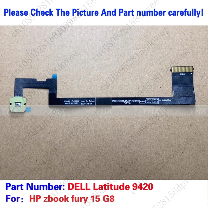 

GYX New For DELL Latitude 9420 Power on board cable A206T6 LF-K168P.