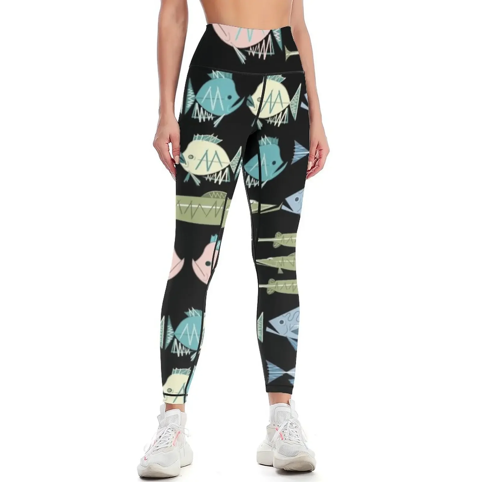 

Atomic Fish Pattern Leggings push up fitness Women's pants flared Legging sexy woman Womens Leggings