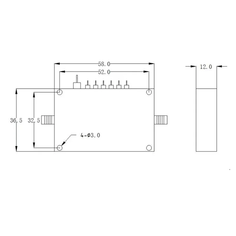 N75R-DC-4G RF Programmierbarer Abschwächer 6-Bit Parallelsteuerung Digitaler programmierbarer Abschwächer 31,5 dB Dämpfung