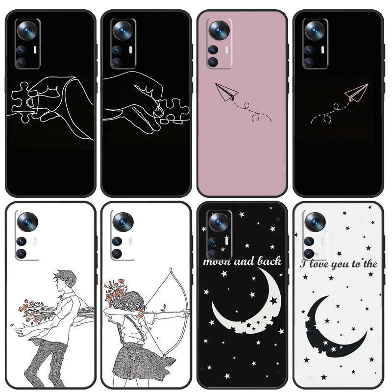 Love Sweet Planes Couple Case For Xiaomi 13 14 Pro 11T 12T 13T 12 Lite 12X POCO C65 X3 X4 X5 Pro M5s F3 F4 F5 Cover