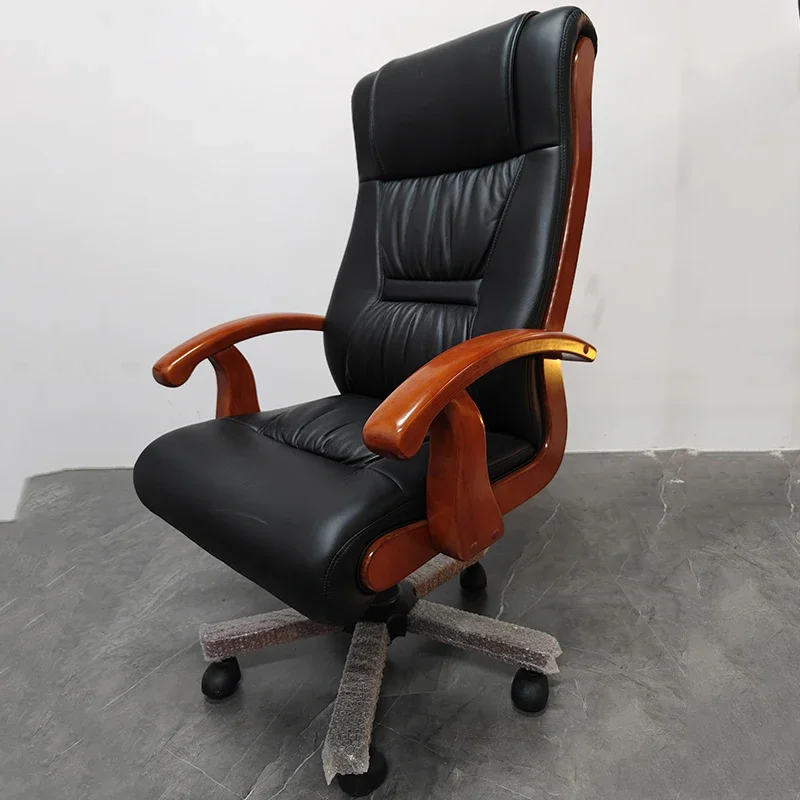 Kpop Leather Orange Office Chair Black Italian Modern Nordic Office Chair Luxury High Back Cadeiras De Escritorio Furniture