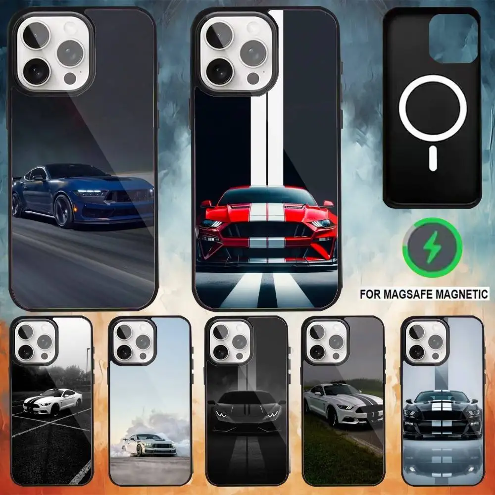 

C-Car Phone Case For iPhone17,16,15,14,13,12,11 Plus,Pro Max Magnetic For Magsafe Wireless Charging