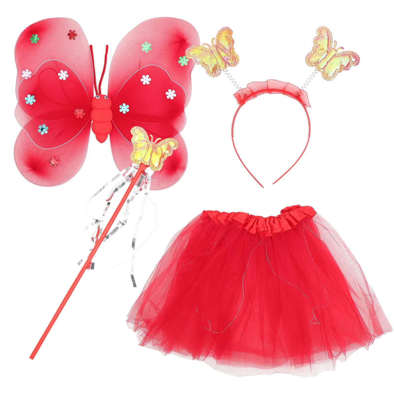 

s Glowing Wings Fairy Costume Rainbow Headb Dress LED Cosplay Fairy Costume For Girls Kids Party Carnivals