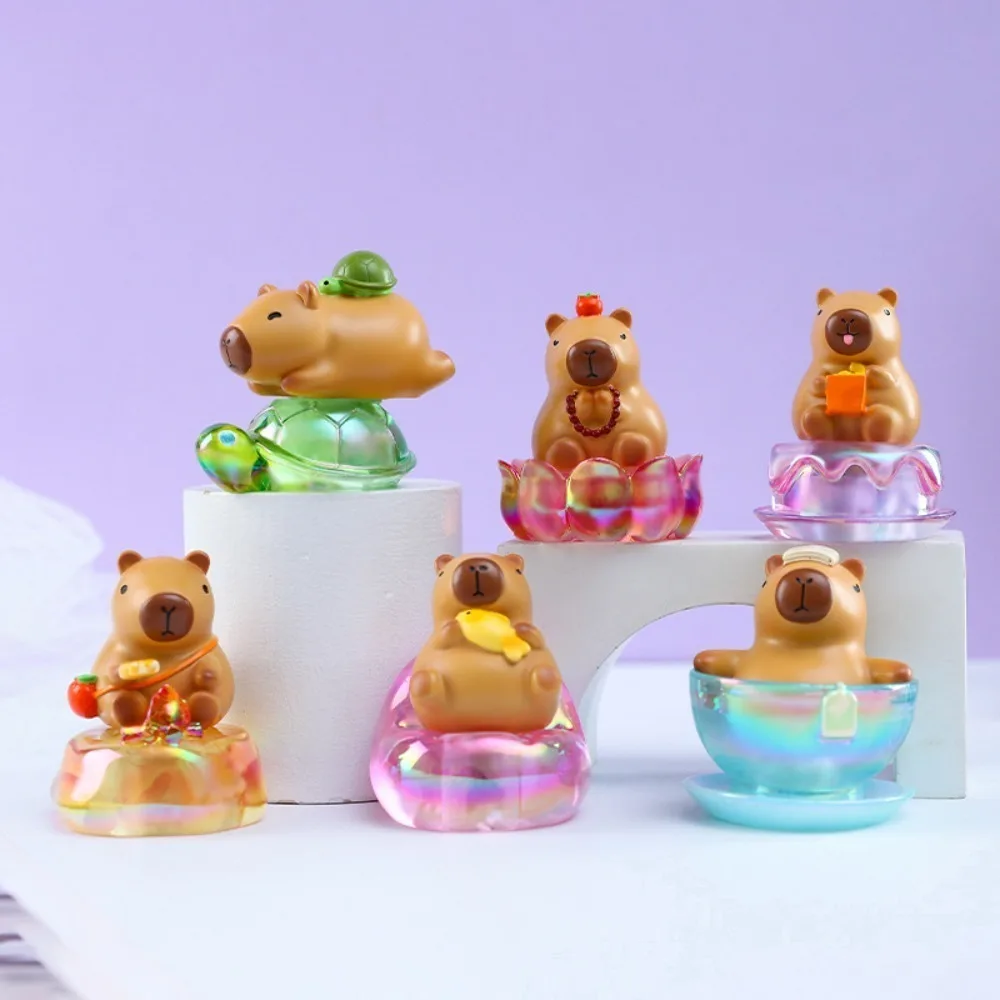 Regalo Mini Capibara Capibara Blind Box Multicolor Car Decoration Capybara Figurine Animal Model Action Figures decorazione della casa