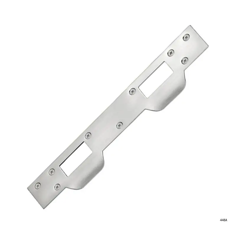 Strong Steel Door Plate Door Strikes Plate with Double Holes 5-1/2” to 6” & Enhances Door Security Simple Installation