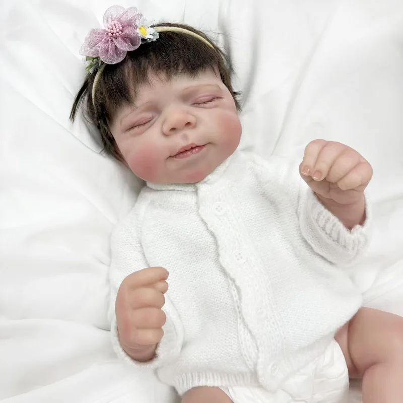 NPK 19''Handmad Full Body Vinyl Reborn Pascale 3D Huid met Zichtbare Aderen Hoge Kwaliteit Collectible Art Doll