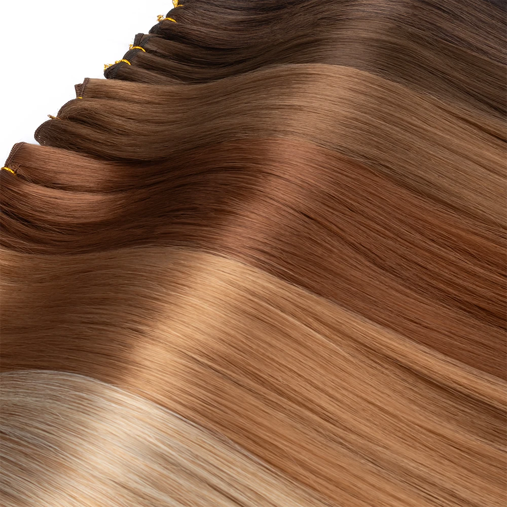 50G 26inch Straight Hair Synthetic weft Hair Extensions Salon Natural Invisible Hair Extensions Long Synthetic Straight Hair