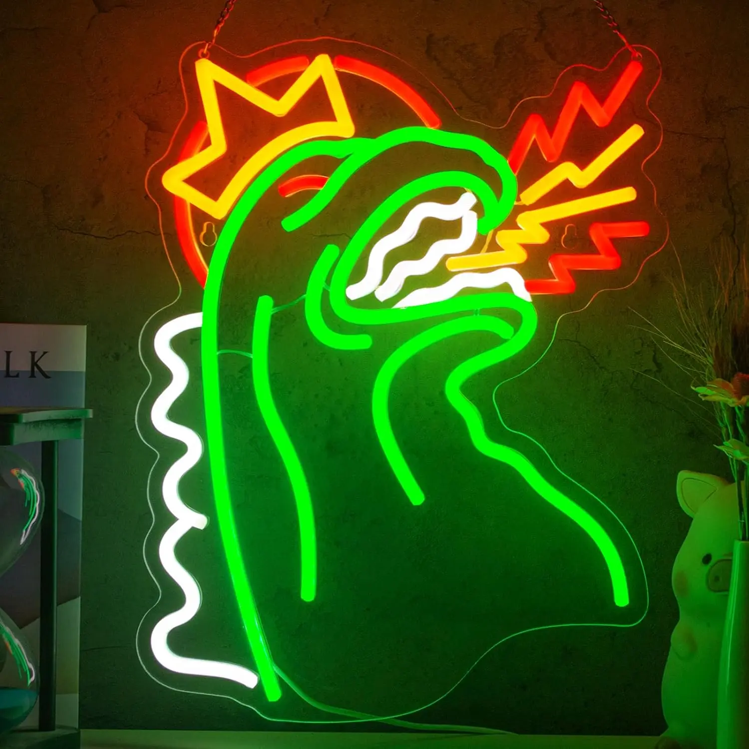 

Party Festival Neon Sign Dragon Dreamy hazy neon sign, warm gentle light, mood master