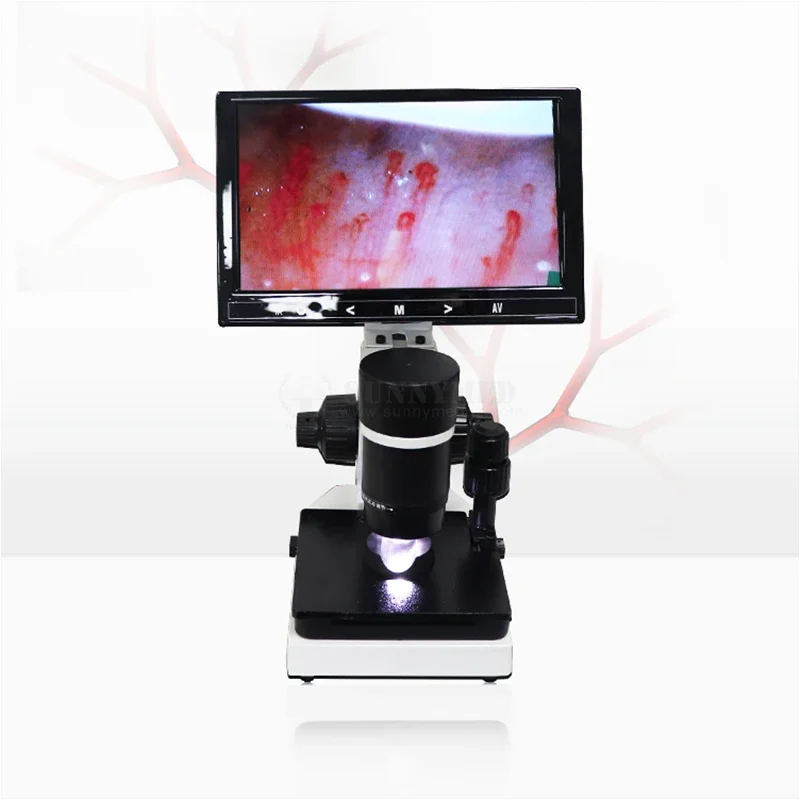 SY-B198 Finger Capillary Laboratory Microscope with split type LCD Screen