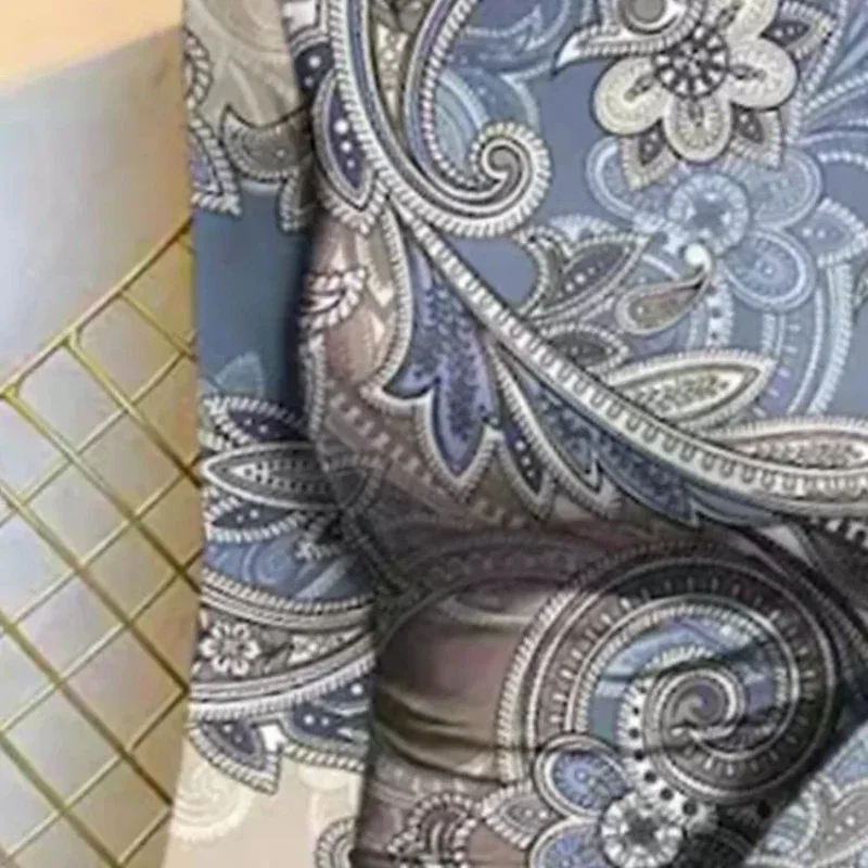 Damskie bluzki z golfem, nowe, z kwiatowym nadrukiem, obcisłe, z długim rękawem, warstwa bazowa, topy dla kobiet, jesień-zima, styl Y2k.