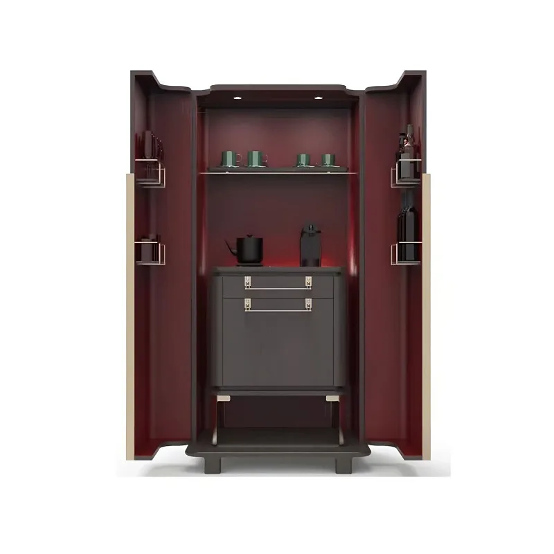 Solid wood high-end wine cabinet, home hotel living room wall locker, dining side cabinet
