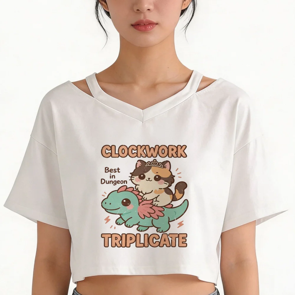 Dungeon Crawler Carl crop top teen meme goth gyaru jojifuku party t shirt goth y2k grunge cheap korean fashion