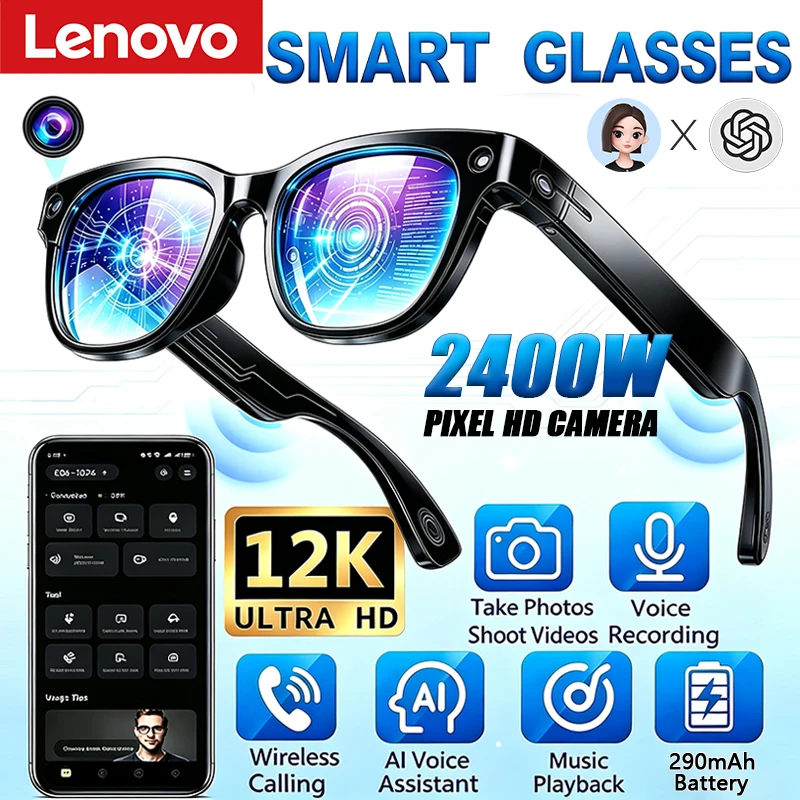 Oculos-inteligentes-lenovo-novos-2400w-com-traducao-por-ia-chamadas-maos-livres-registro-de-conversas-reproducao-de-musica-Oculos-de-sol-inteligentes-para-homens-e-mulheres