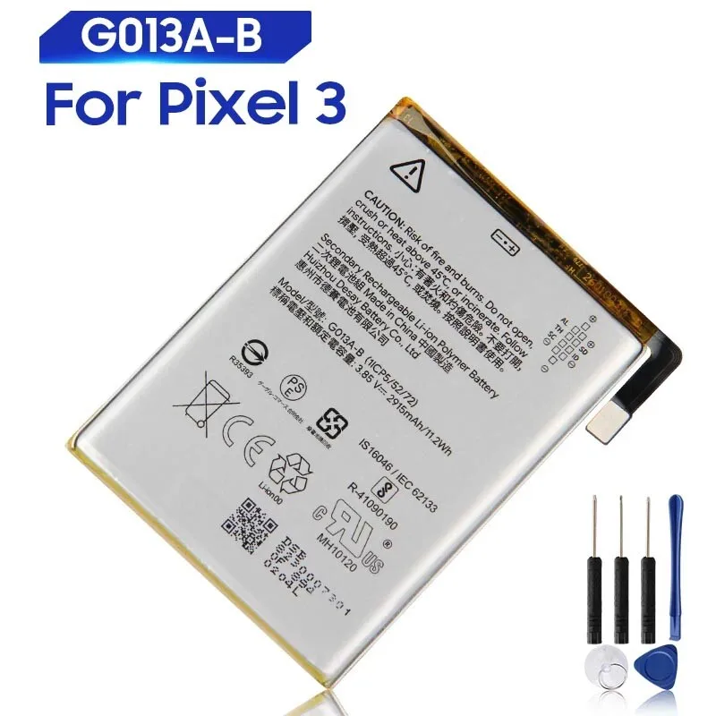 For Google Pixel 3 Google Pixel 3 G013A Replacement Battery G013A-B Tools