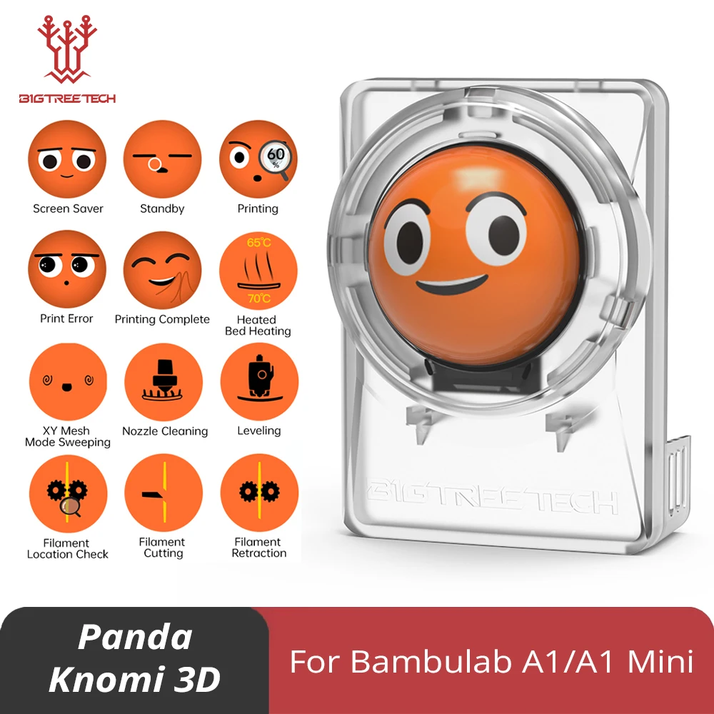 yZ[zBIGTREETECH Panda Knomi 3D V1.0 is󋵕\ 3Dv^[ Xe[^X JX^UI Bambulab A1 A1 MiniΉ