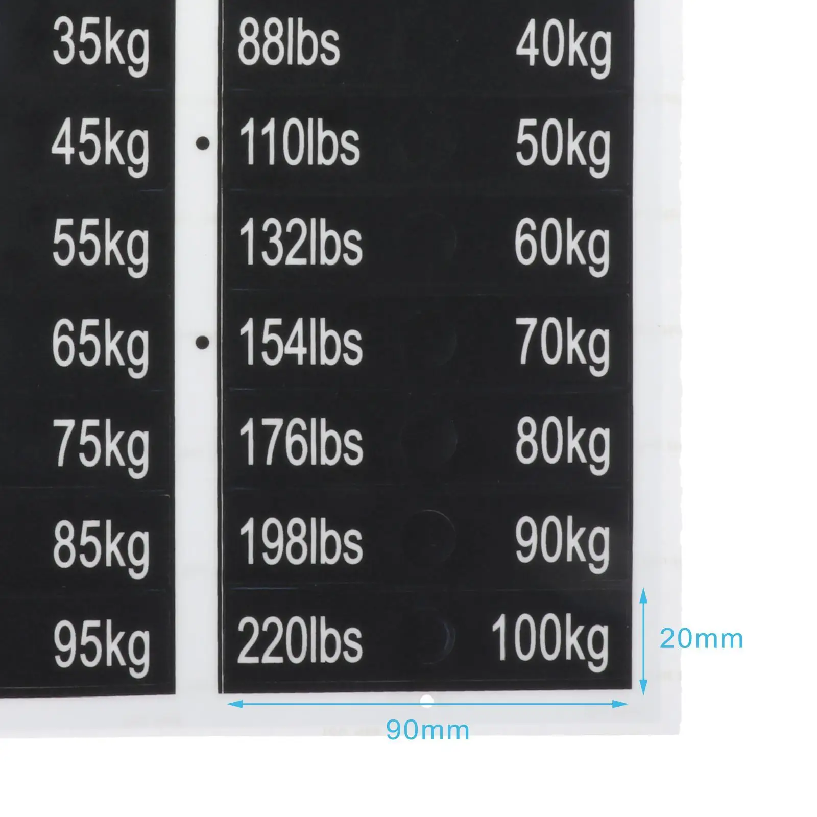 Weight Stack Labels Weighted Block Label Sticker for Weight Identification Number Stickers for Workout Gym Machine Accessories