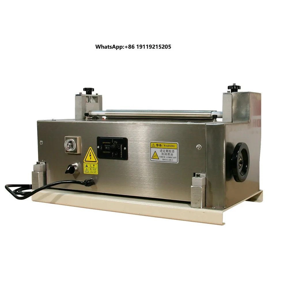 JS-380B Desktop Hot Melt Glue Spreading Pasting Applicator  Adhesive Coating Spreader Leather Paper Gluing Machine for Sale