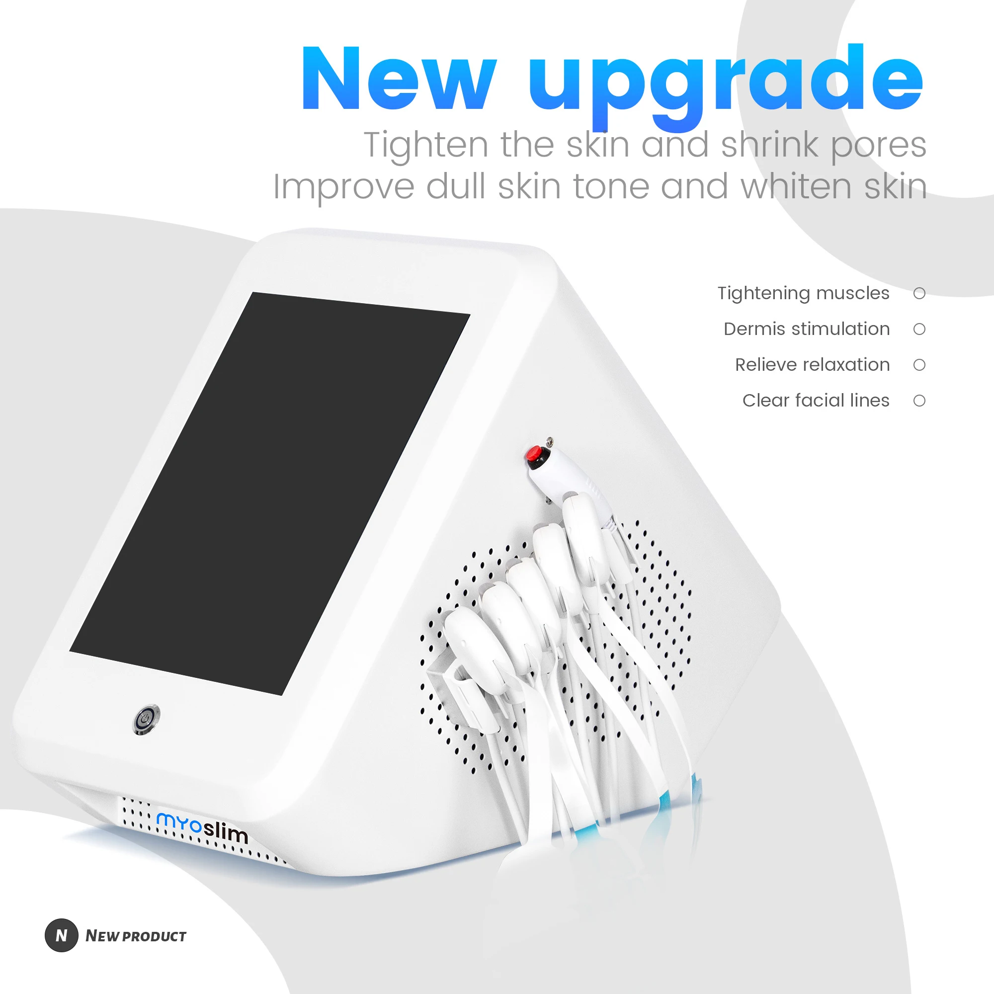 Myoslim RF Microcurrent Facial Beauty Apparatus Anti-Aging Instrument To Eliminate Wrinkles Lift And Compact Skin