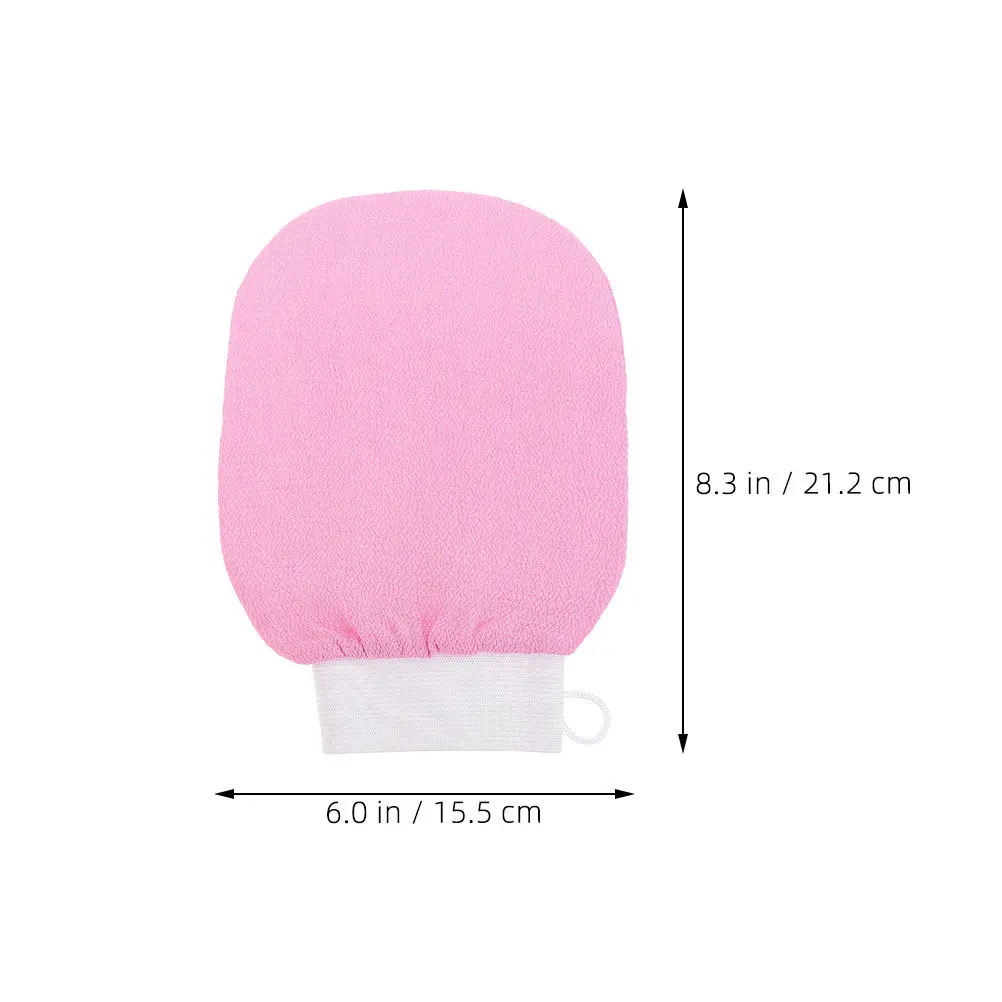 ถุงมือขัดผิวใยสังเคราะห์ อ่อนโยน ใช้ซ้ำได้ ขจัดเซลล์ผิวที่ตายแล้ว สำหรับอาบน้ำ ขัดผิว