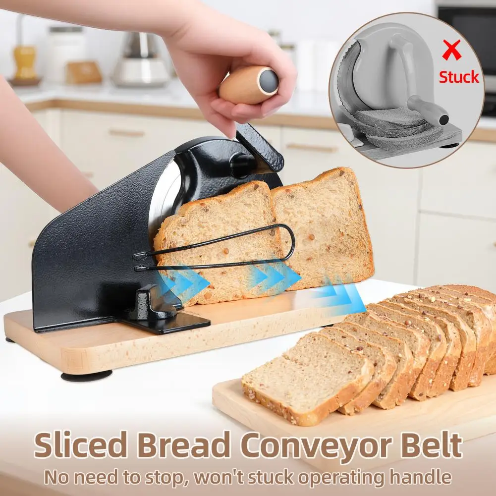 Bread Slicer, Upgrade Manual Bread Slicer With Scale Line, Adjustable Width Paint Cover Sourdough Bread Slicer With Sharp Blade