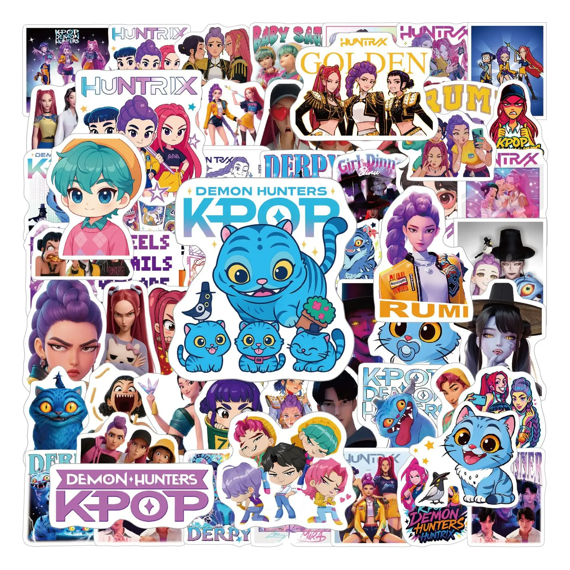 100 Stück Anime Lumi Mila Zoi Hexenjäger Aufkleber Wasserfeste Glänzende Sticker für Handyhülle Gepäck Laptop Skateboard DIY Dekoration – Detail 6