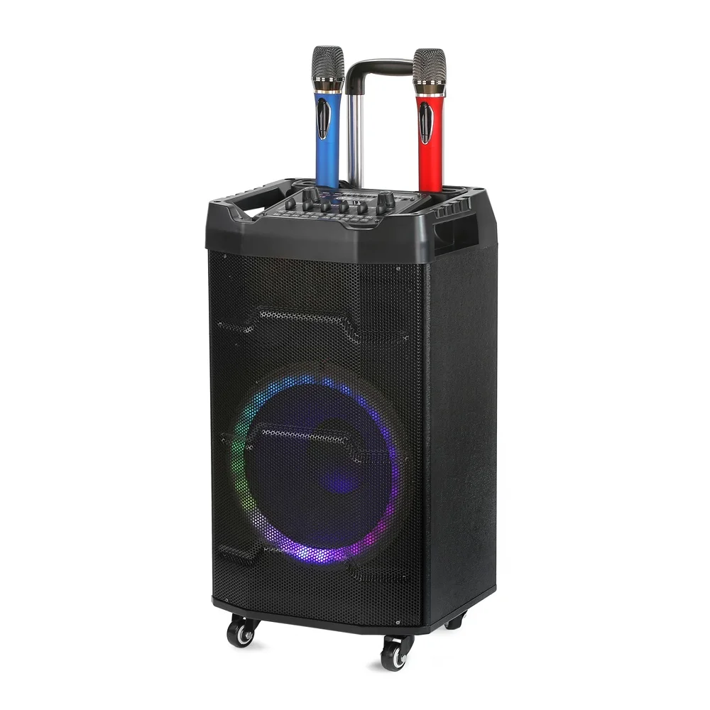 Wholesale karaoke audio home theaters system Outdoor DJ Party sound box 8 Inch speaker with wheels