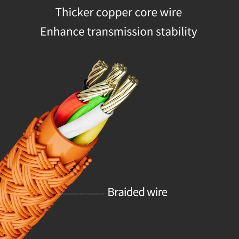 A73E-DT-PD 20 V-Mount Charger Braided Cable D-Tap To USB-C PD Fast Charging For Cameras & Phones