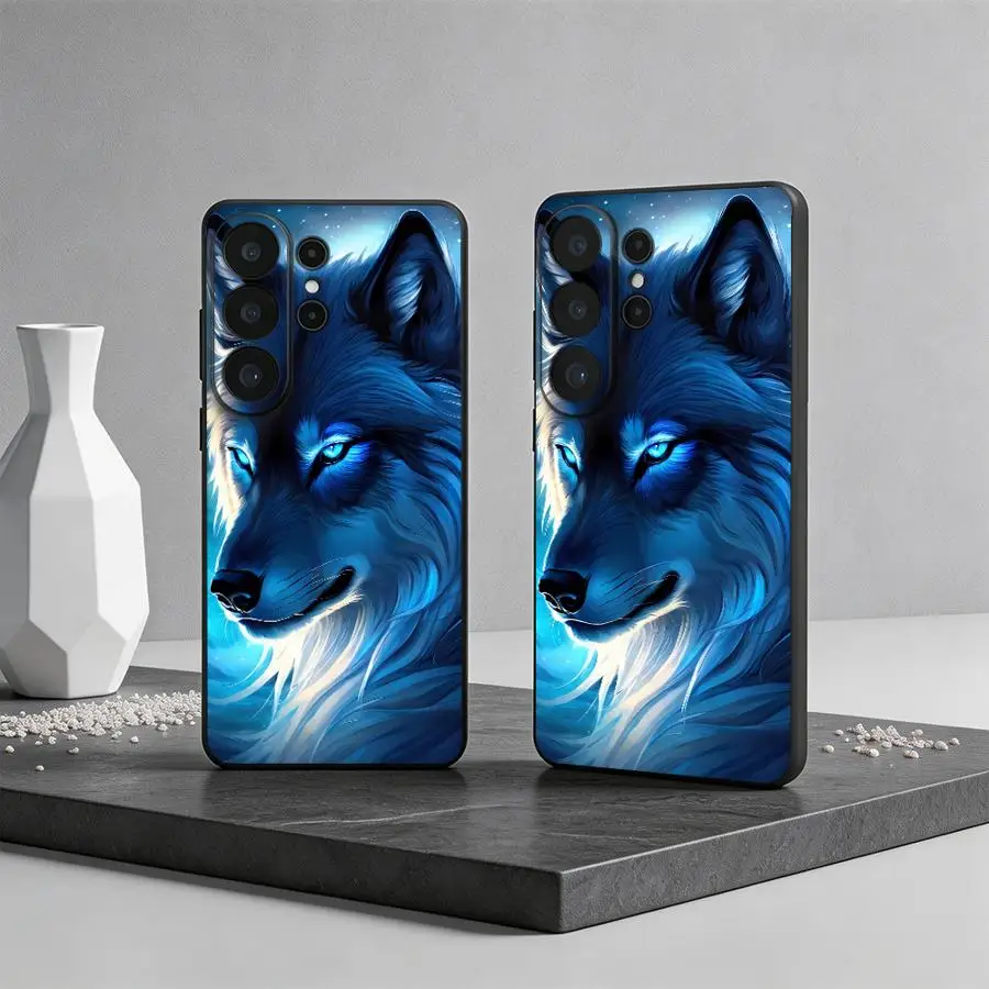 Case for Samsung Galaxy S26 Ultra S24+ S21 FE S26+ S23 S24 S25+ S20 S10 S9 S25 Plus Note 20 8 9 10 Phone Cover Blue Eyes Ice