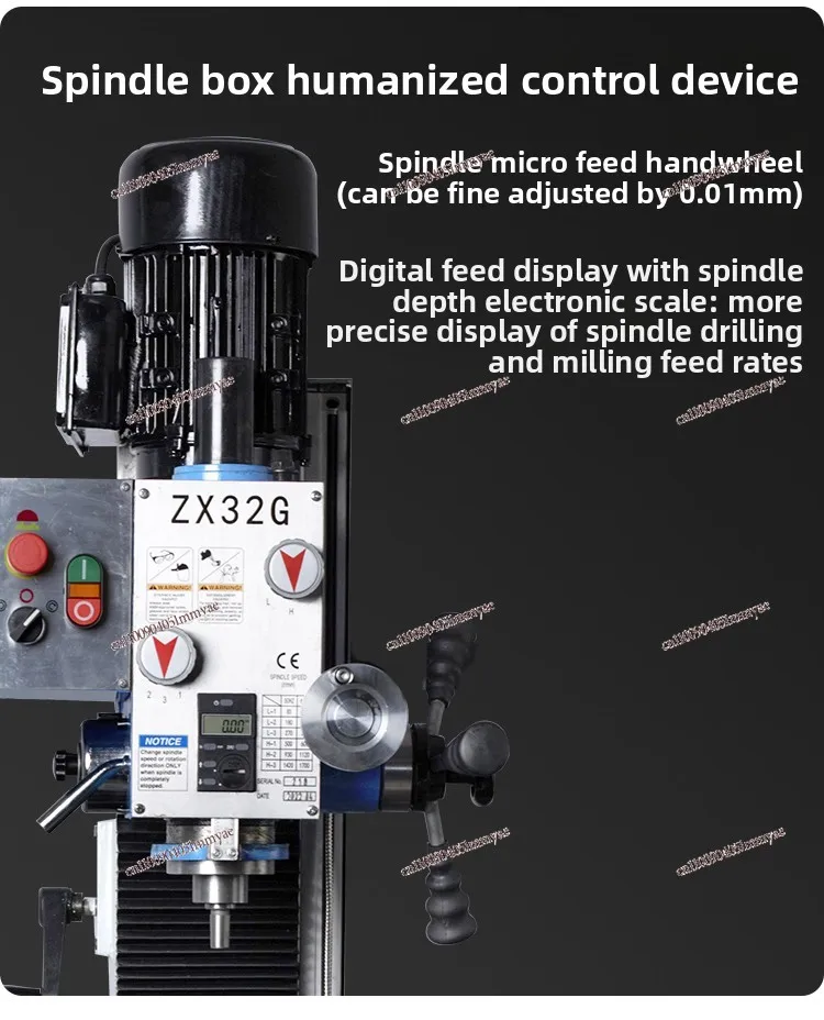 ZX32G desktop drilling and milling machine household manual milling machine metal processing pure copper motor