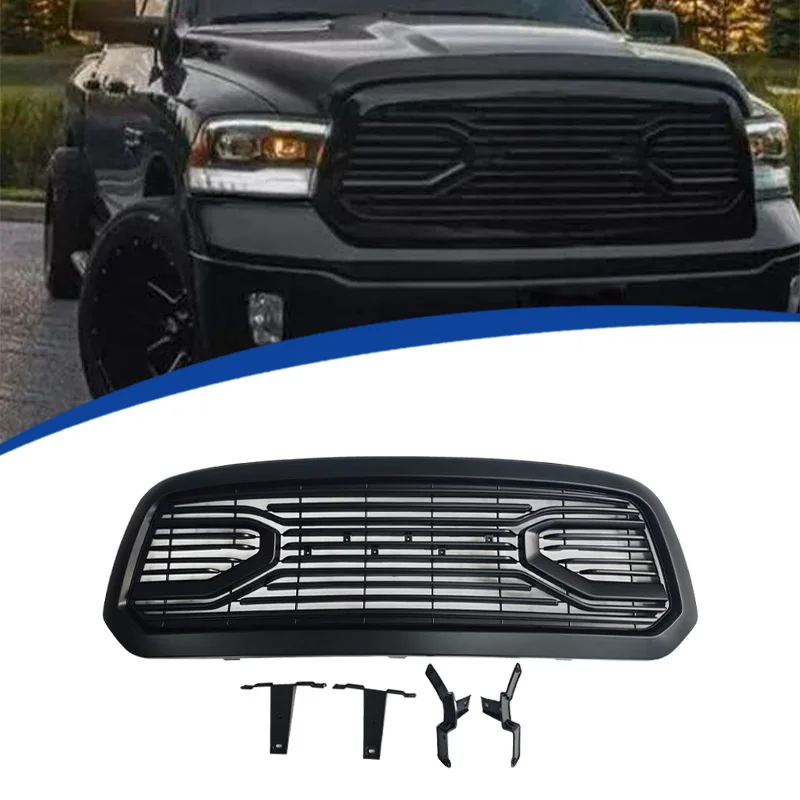 Martin Style Vertical Front Grille ABS Direct Replacement For Dodge RAM1500 2013-2018 Front Bumper Grille