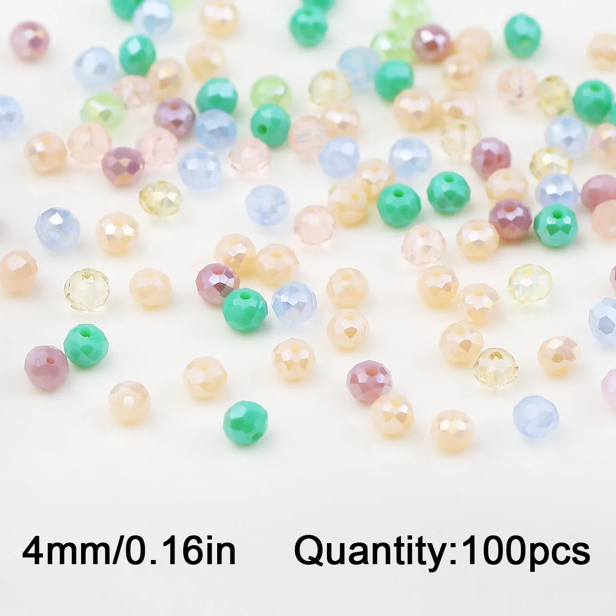 WLYeeS 1 Strand 4x3mm Flat Round Green Champagne Spacer Loose Beads for Jewelry Making DIY Bracelet Necklace earring Accessories