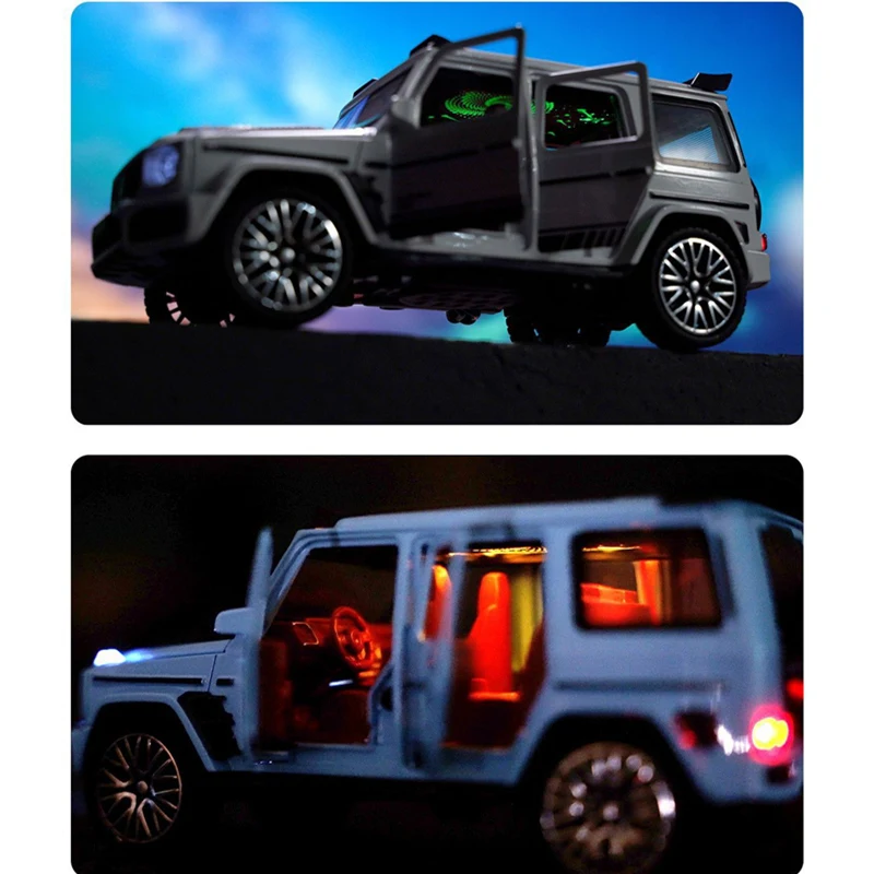 1/32 G800 G65 SUV Alloy Car Model Diecasts Metal Toy Off-road Vehicles Car Model Simulation Sound and Light Collection Kids Gift