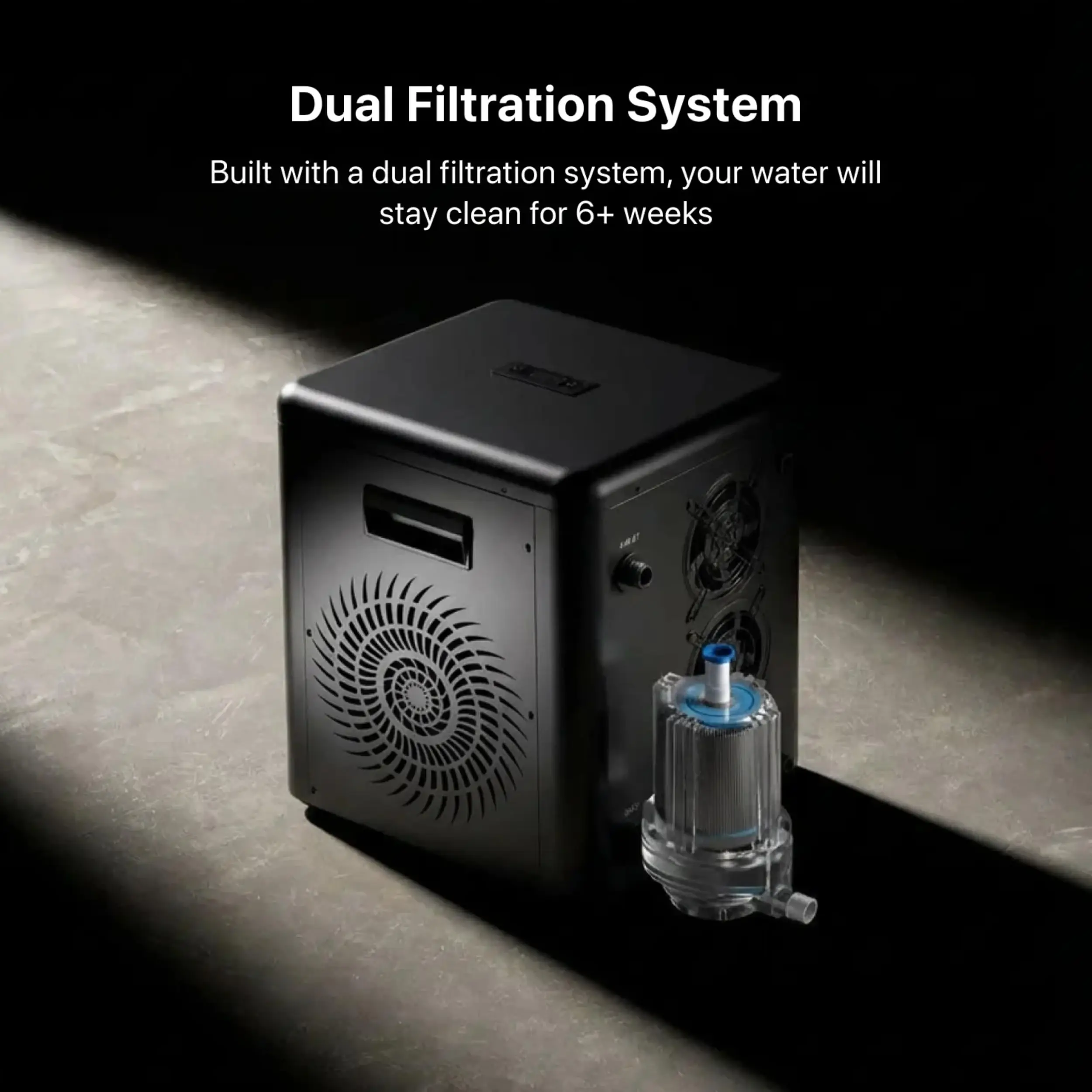 The Pod Chiller 2.0 for Cold Plunge Tubs, WiFi App Control, Cools to 37°F, 145 GPH Water Filtration & Circulation