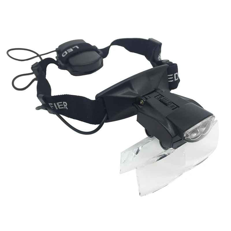 9892C2 Magnifier Glasses Magnifying Glass Lupa 1.0X 1.5X 2.0X 2.5 3.0X 3.5X 4.0X 4.5X 5.0X 5.5X 6.0X LED Lights Loupe Microscope