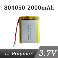 3.7V 2000mAh 804050 Polymer Lithium Ion/Li-ion Battery with PH2.0 2P Plug for Model Aircraft GPS Mp3 Mp4 Cell Speaker Bluetooth