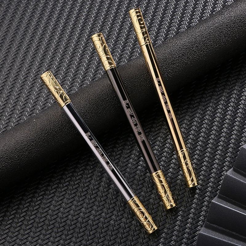 

Brass Golden Rod Gel Pen - Office Business Gift Pen Unisex Writing Instrument for Students & Professionals