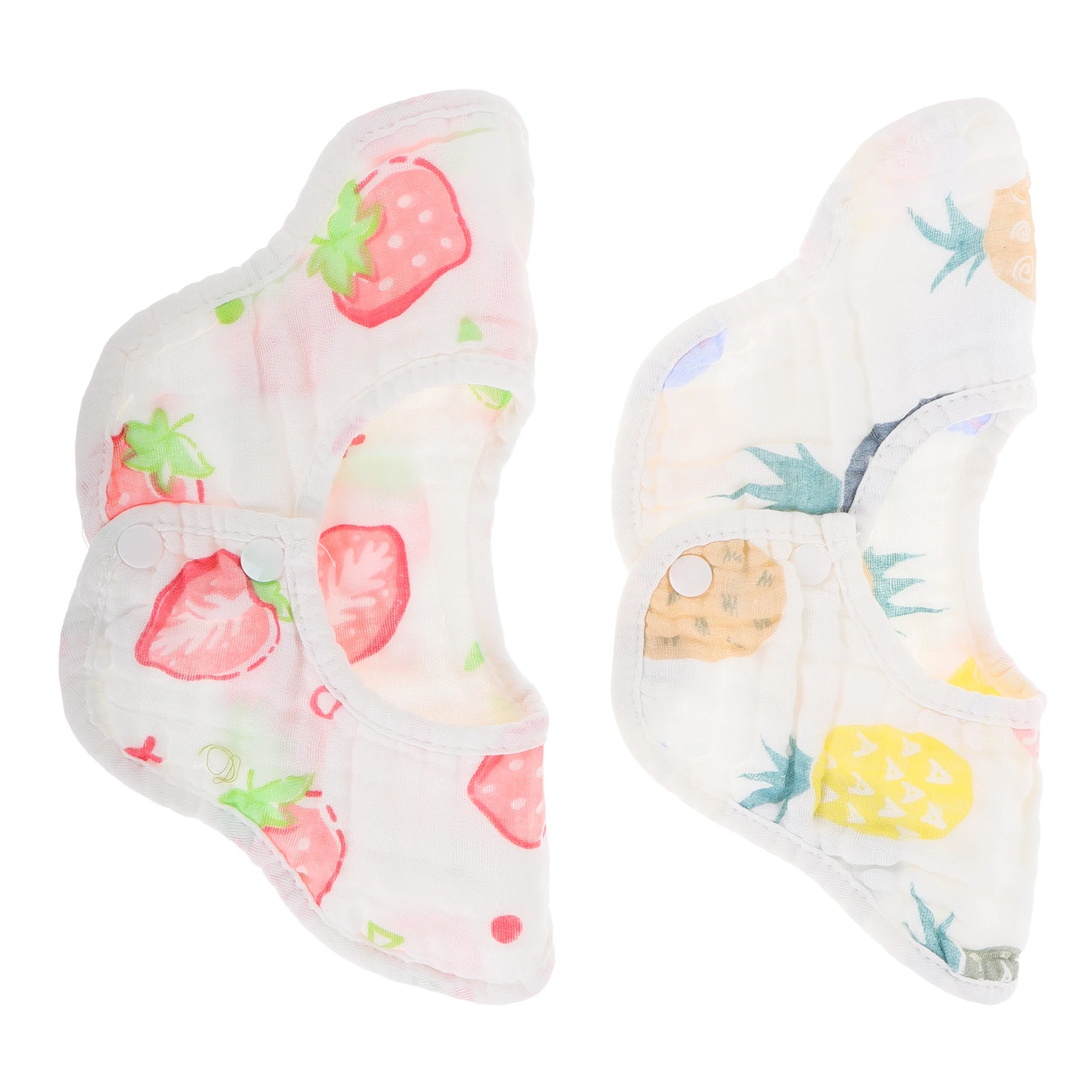 

2pcs Cotton Gauze Bibs Soft Absorbent Drool Bandana Boy Girl Teething Eating Feeding Toddler Muslin Petal Design