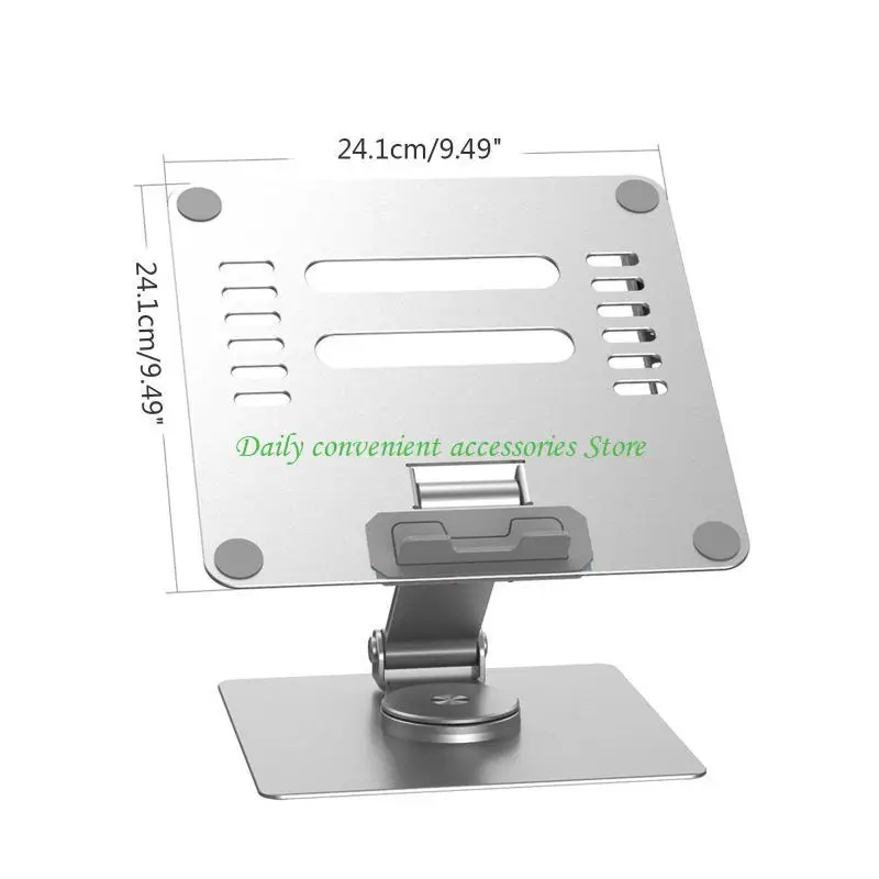 97QB حامل كمبيوتر محمول قابل للتعديل مع 360 قاعدة دوارة مريحة من الألومنيوم حامل الكمبيوتر المحمول قابلة للطي لمدة 10-17 "أجهزة #6