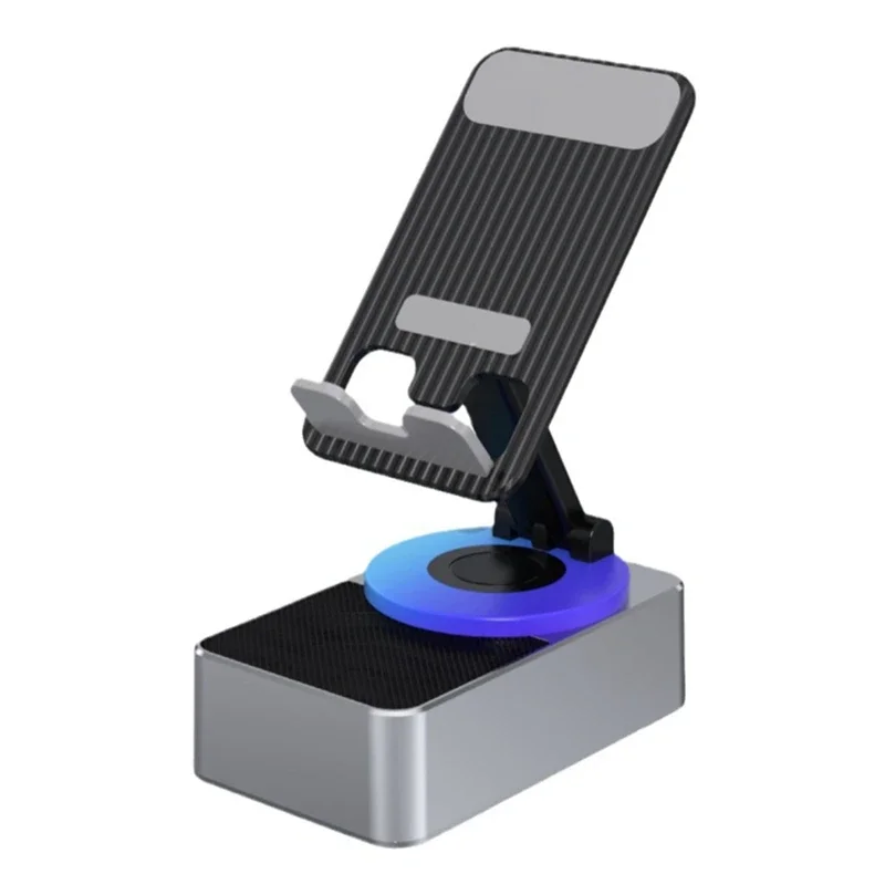 3 in 1 Cell Phone Holder Audio Power Supply, Multi-functional Foldable Swivel Desktop, Bluetooth Talking Speaker