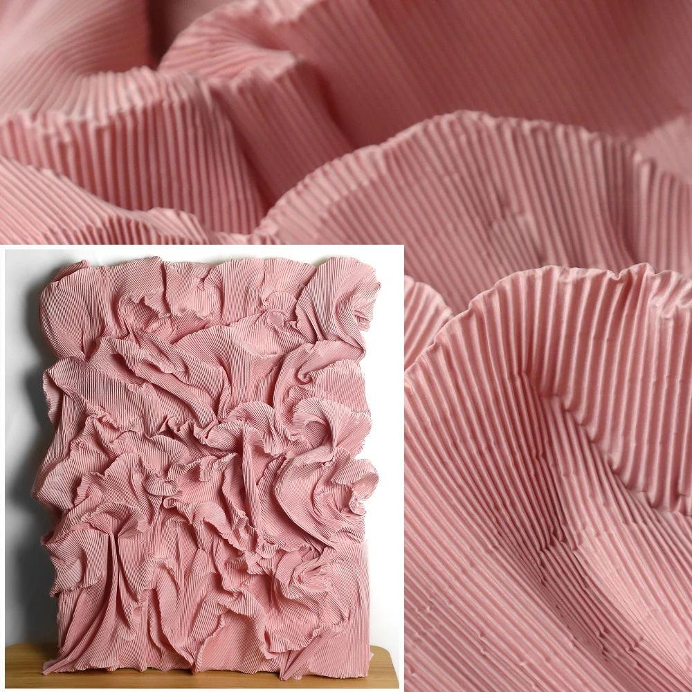 Tela prensada moldeable |   Textured plisado hecho a mano para tableros de arte DIY y fondos de boda