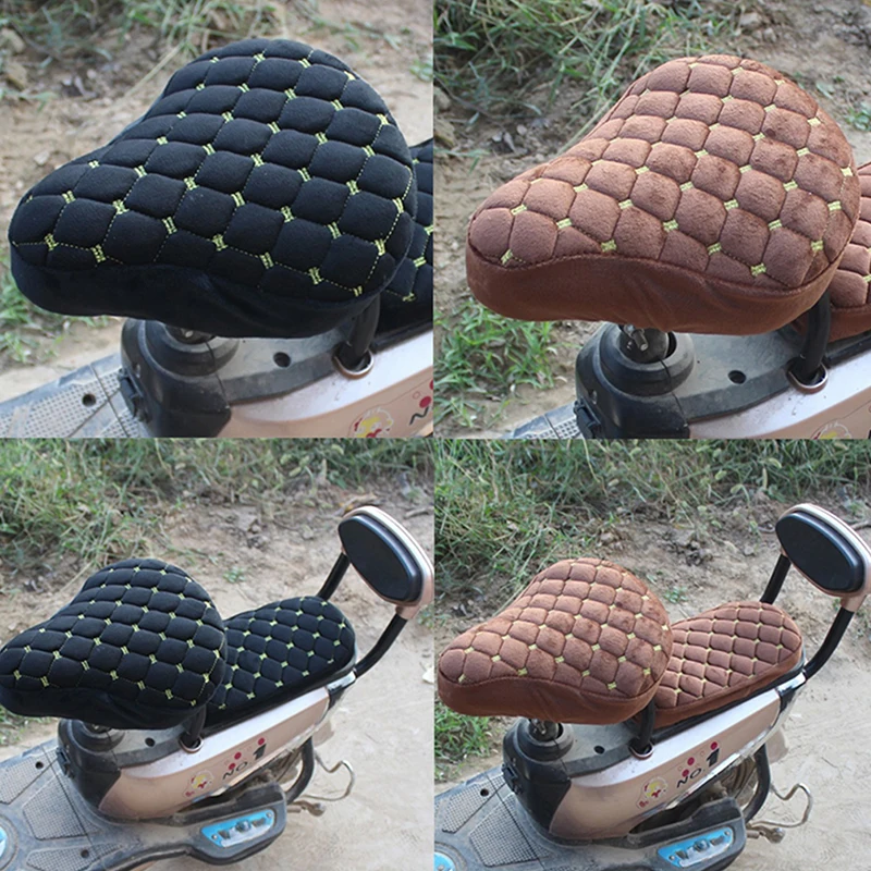 Bicycle Saddle 3D Soft Bike Seat Cover Cycling Silicone Seat Cushion Cycling Breathable Saddle Comfortable Bicycle Bike 1 piece