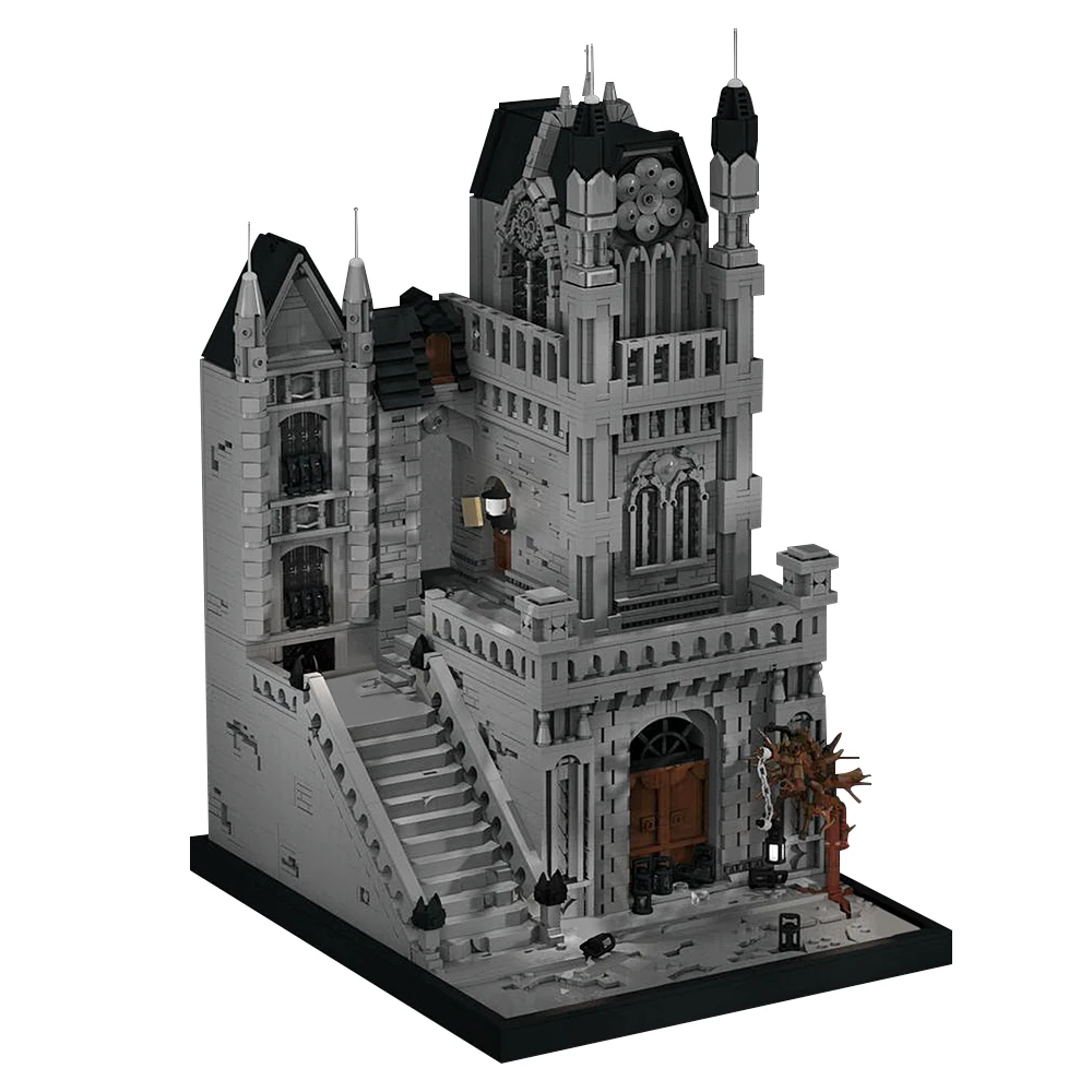 

Bloodborne The streets of Yharnam Gothic Architecture Retro Dark Castle Building Blocks Set 6589 Pcs for Adults Collection Toys