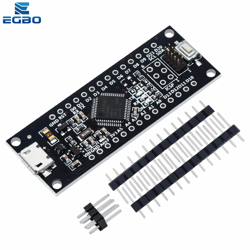 EGBO SAMD21 M0-Mini 32-bit ARM Cortex, M0 Core Pins, Unsoldered Compatible with Arduino Zero Arduino M0 Form Mini