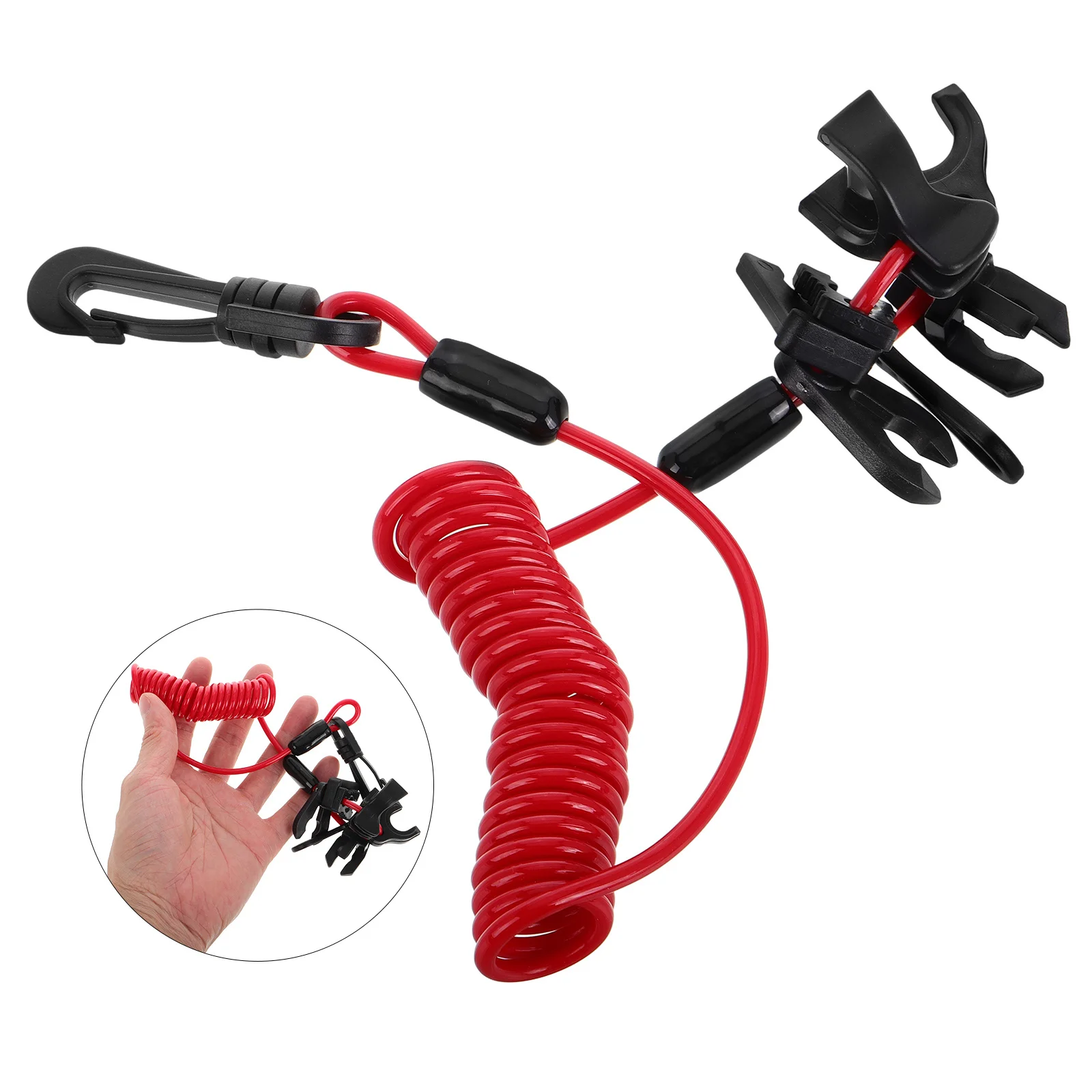 Emergency Kill Switch Lanyard for Outboard Motorboats Safety Cord Automatic Engine Stop Function Compatible with Most Boat
