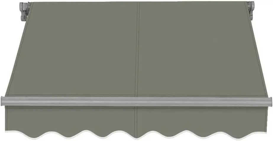 

12'x10' Manual Retractable Awning, Fully Assembled Quality UV+ Sun Shade Canopy, Color: Gray, MA1210-A118NG